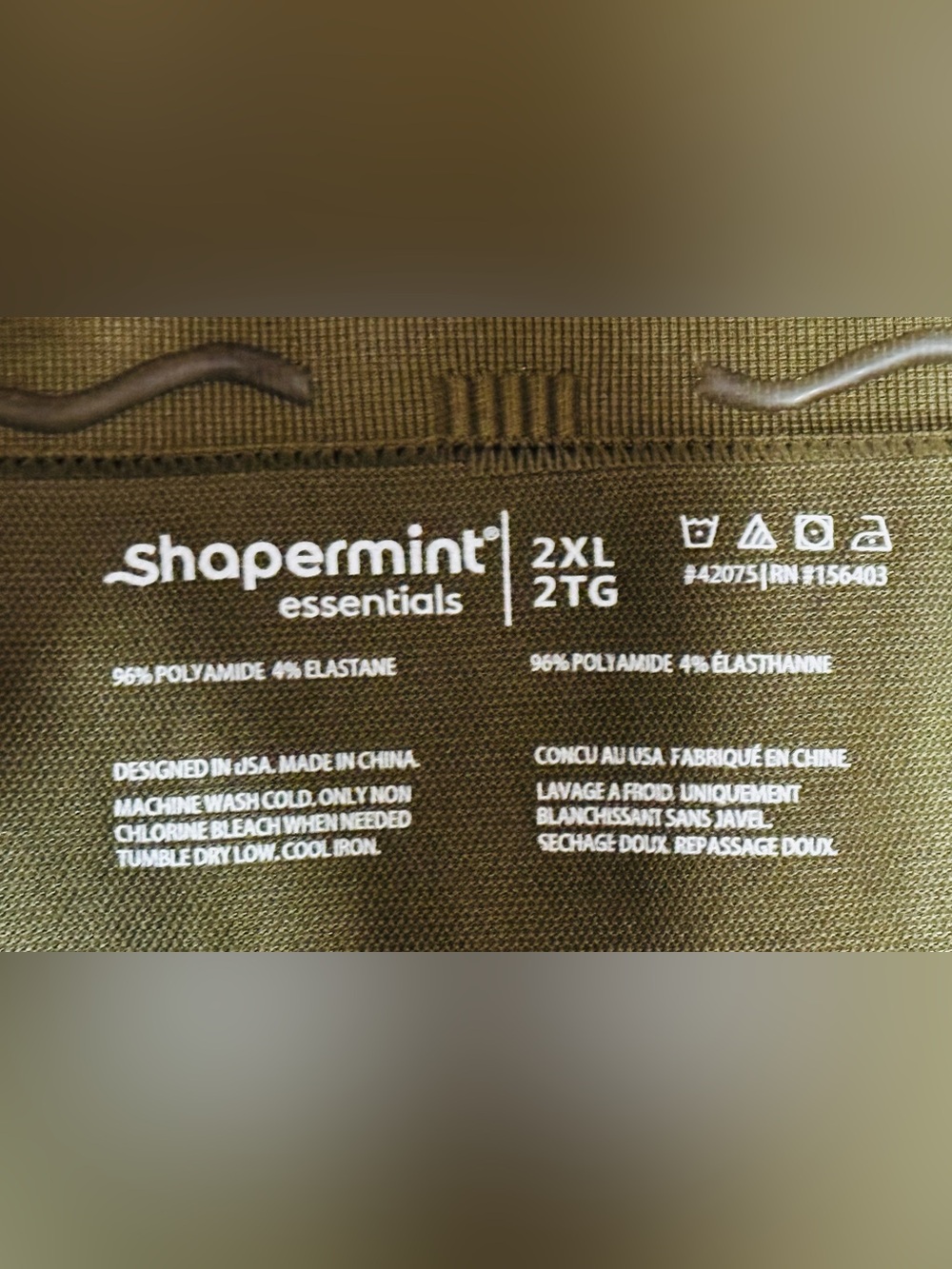 Shapermint Empetua Squat ProofHigh Waisted Shaping Leggings Olive Green 2X (EUC) - Picture 2 of 6